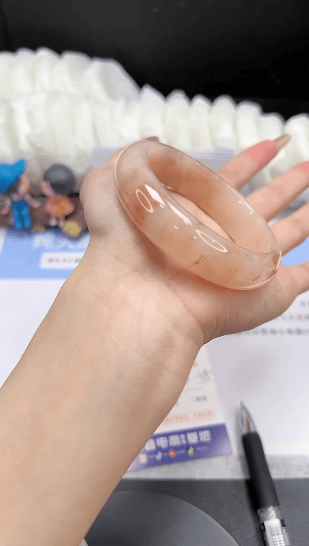 【闪购商品】石英质玉手镯未镶嵌A176-54.8