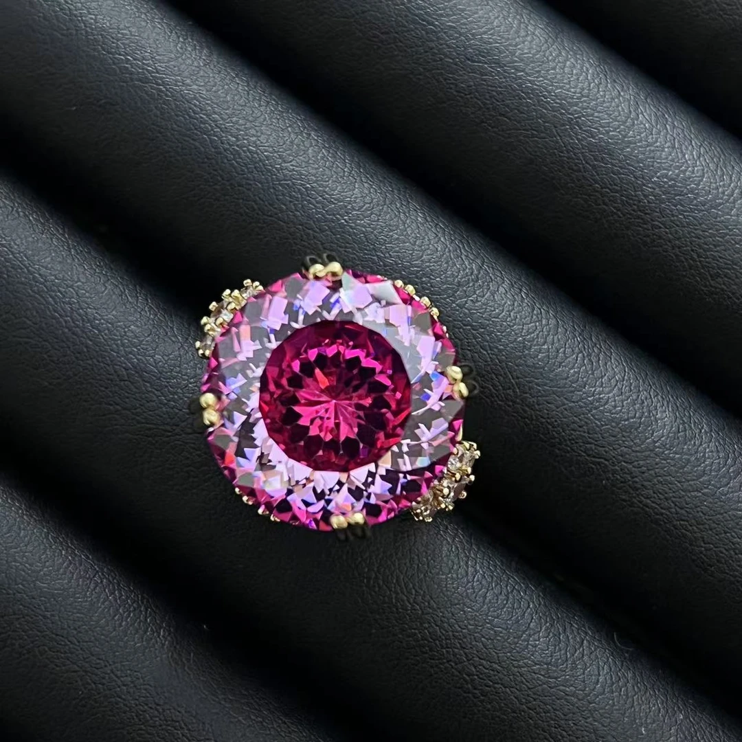 铜合金戒指 轻奢气质设计款稀有双色桃红色戒指多样性发货YS1915