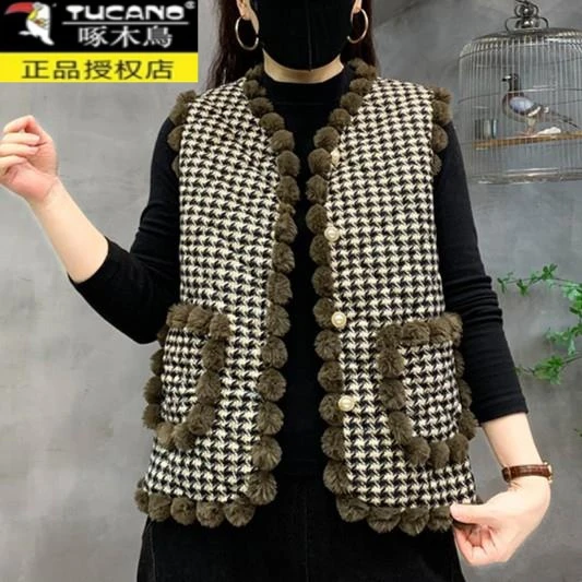 妈妈装秋冬季新款加厚马甲背心洋气中老年女装开衫保暖坎肩上衣服