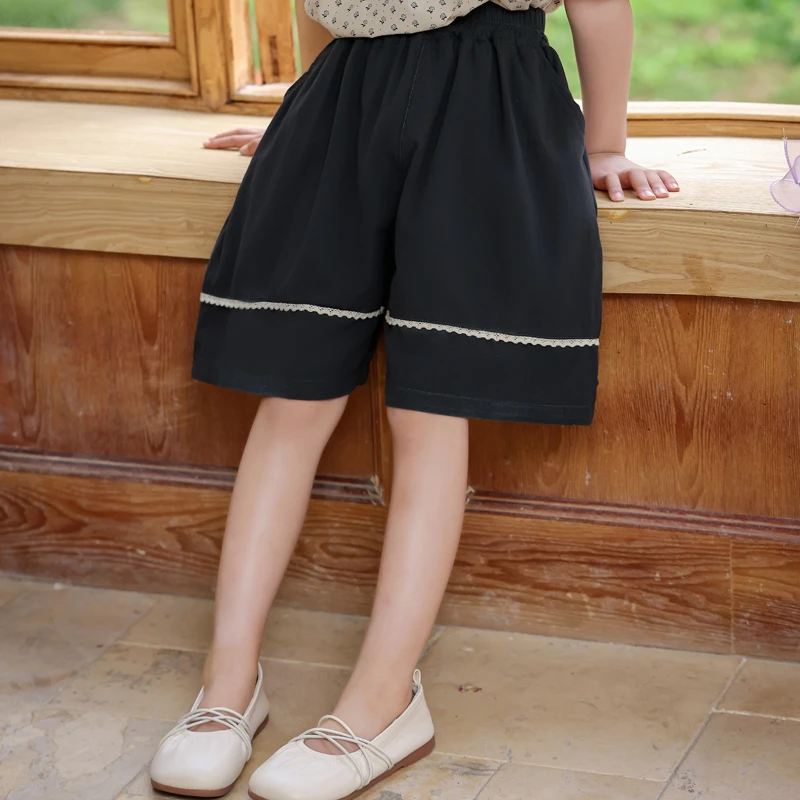 〖姐姐家〗童装夏装2024新款女童中裤儿童纯棉短裤女宝宝裙裤sy3083