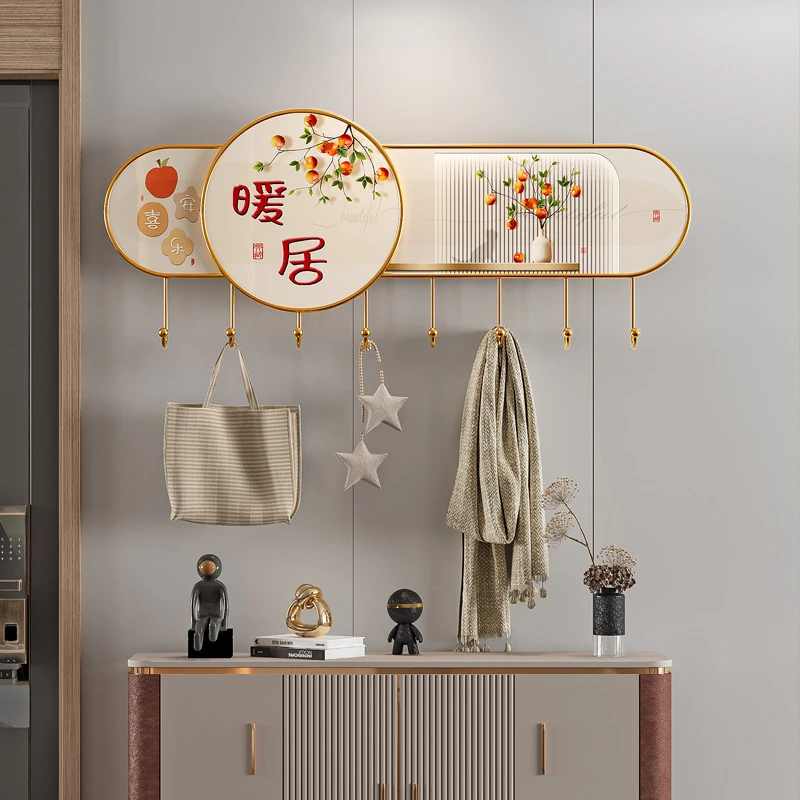 铁艺装饰挂钩进门玄关钥匙玄关挂衣架壁挂墙上创意轻奢入户挂衣钩