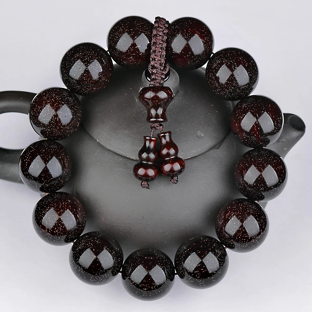 印度小叶紫檀大爆满金星1.8手串檀香紫檀老料手链文玩好物手工