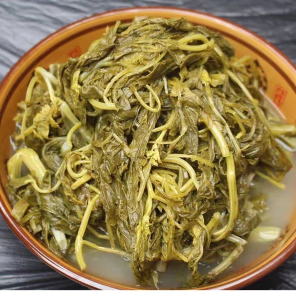 贵州特产农家自制无盐青菜油菜酸菜1000g袋装