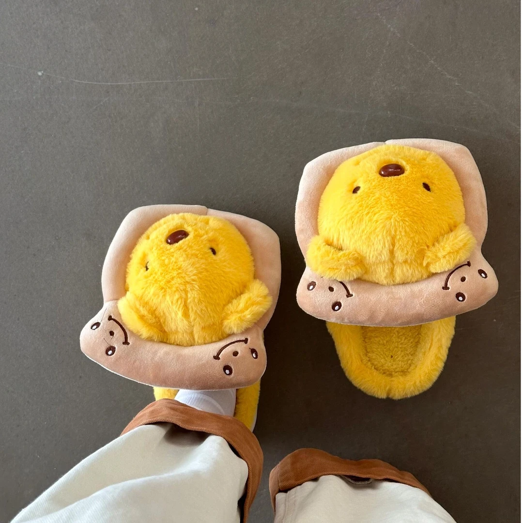 小熊棉拖鞋女冬季居家室内保暖毛绒可爱卡通厚底冬天拖鞋2025新款