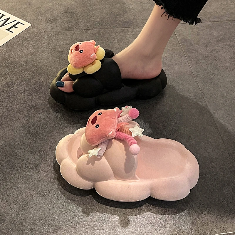FANGEAY/范杰亚卡通可爱厚底洞洞鞋外穿女2025年夏季学生时尚居家