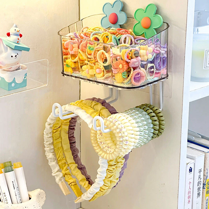 发饰收纳盒壁挂式儿童头绳皮筋发箍饰品收纳整理盒大容量首饰盒