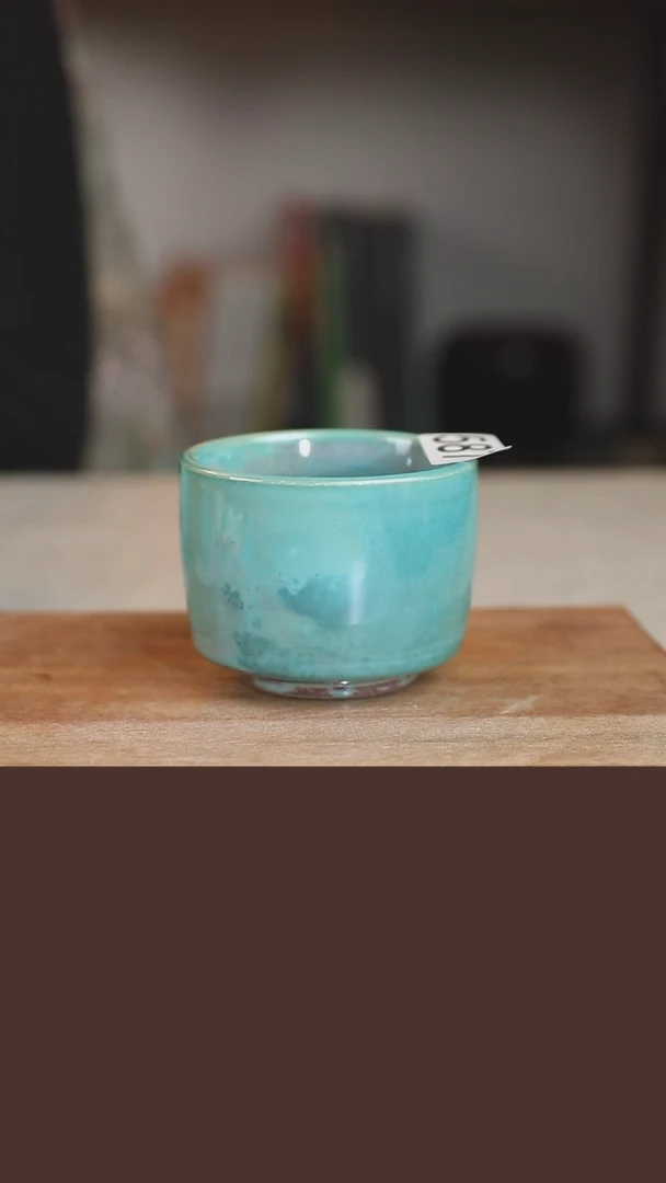 【闪购商品】瓷片587  青绿 雅士杯