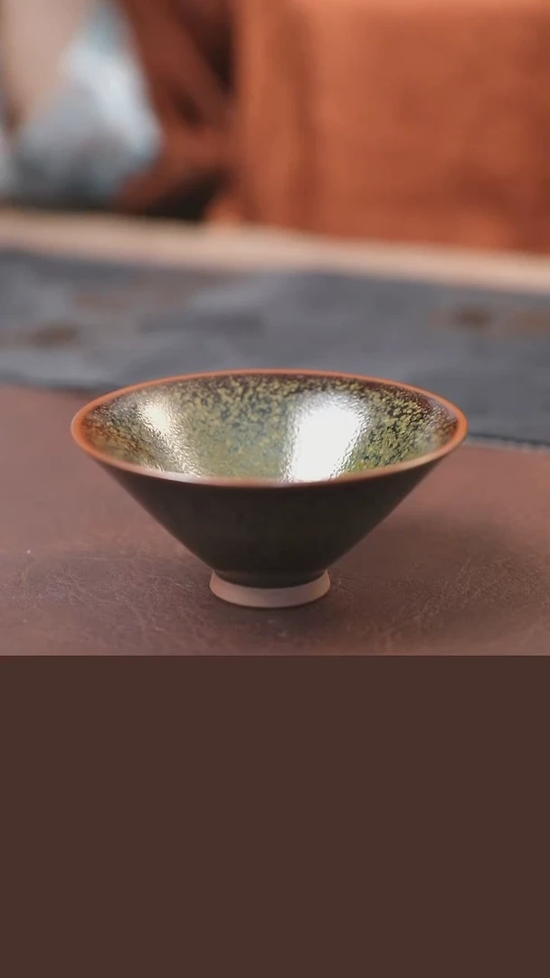 【闪购商品】瓷片487 茶末釉斗笠盏 特