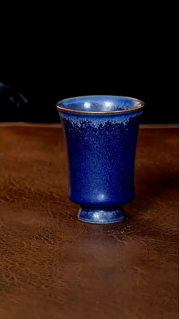 【闪购商品】陶瓷187 炭烧蓝 闻香杯 宁