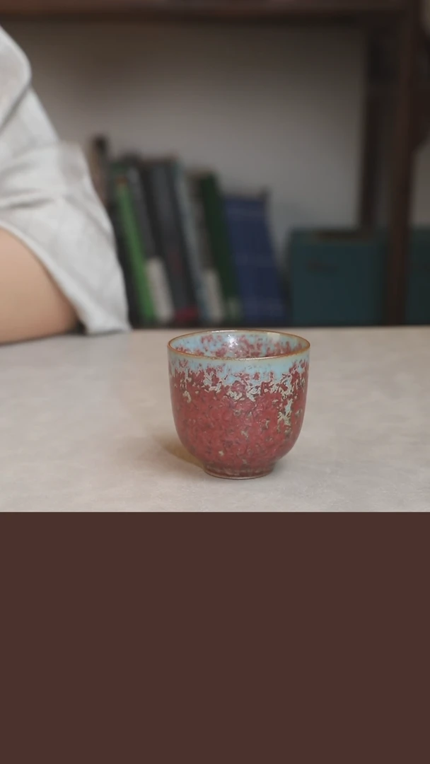 【闪购商品】瓷片736 红枫 炭烧铃铛杯 锋