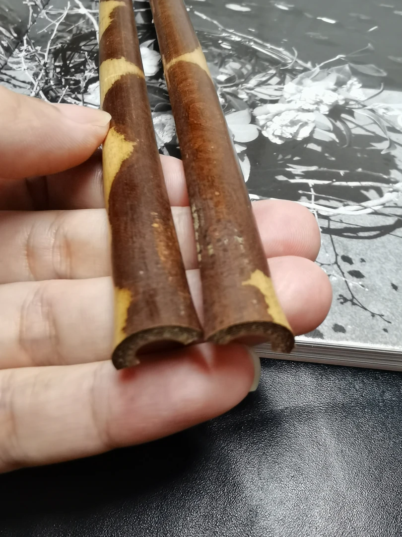精美老湘妃九单扇子料