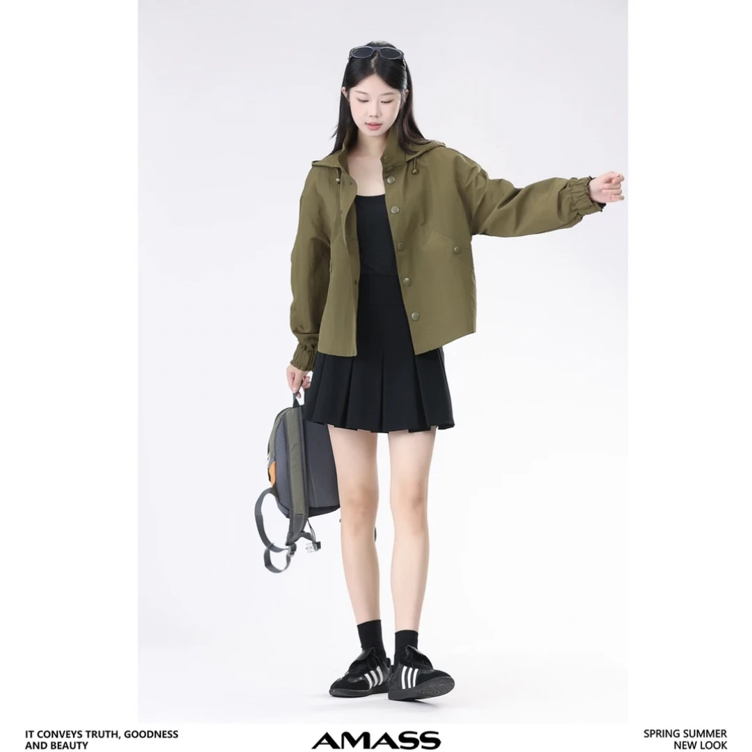 AMASS/阿玛施5400865新款春夏季时尚休闲宽松复古轻薄外套百搭