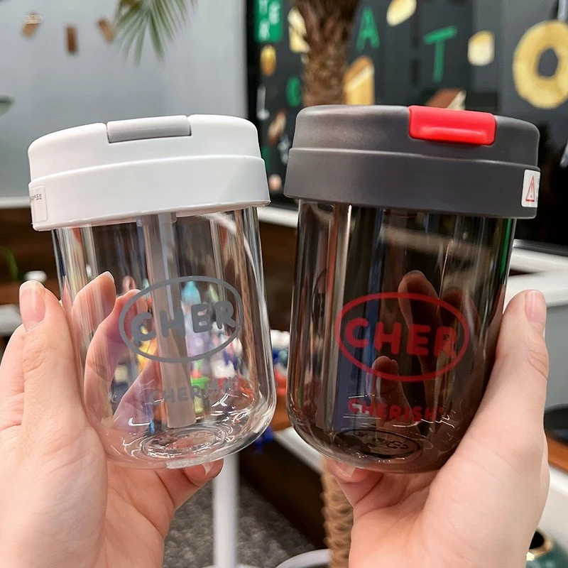 韩版高颜值简约时尚吸管杯男/女生吨吨水杯