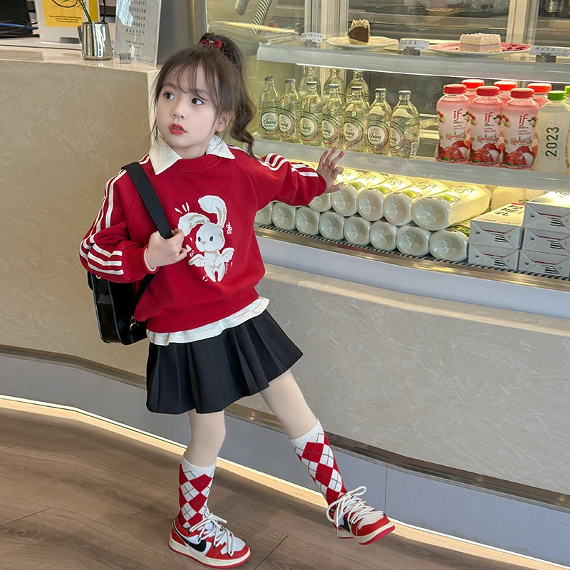 66公主原创设计 女童半身裙短裙洋气时髦百褶裙jk学院风潮 Q146