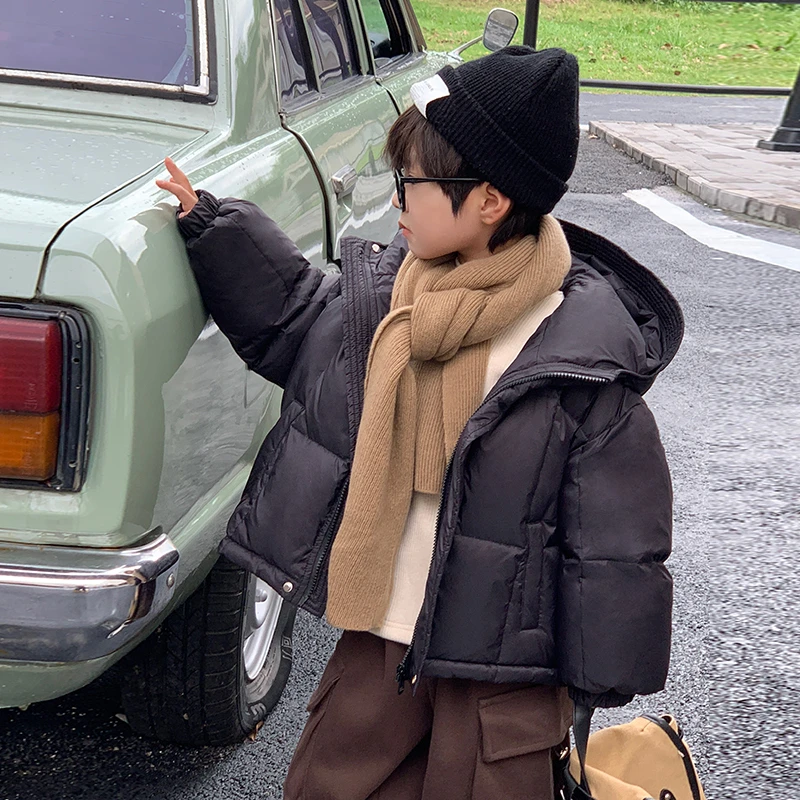 男童羽绒服冬装儿童连帽保暖外套2023新款冬季90绒 S681
