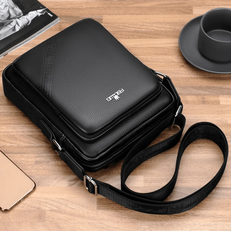 头层牛皮大容量单肩包韩版时尚斜挎包真皮男士单背包皮包男斜垮包