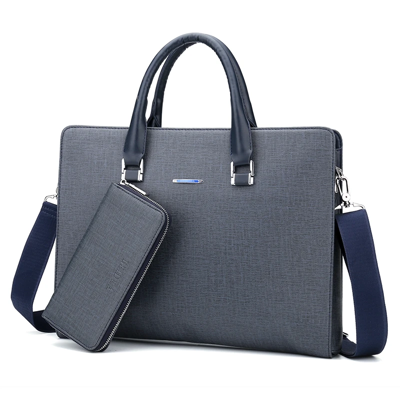 大容量商务手提包男士公文包软皮男包A4单肩包斜挎电脑包潮酷包袋