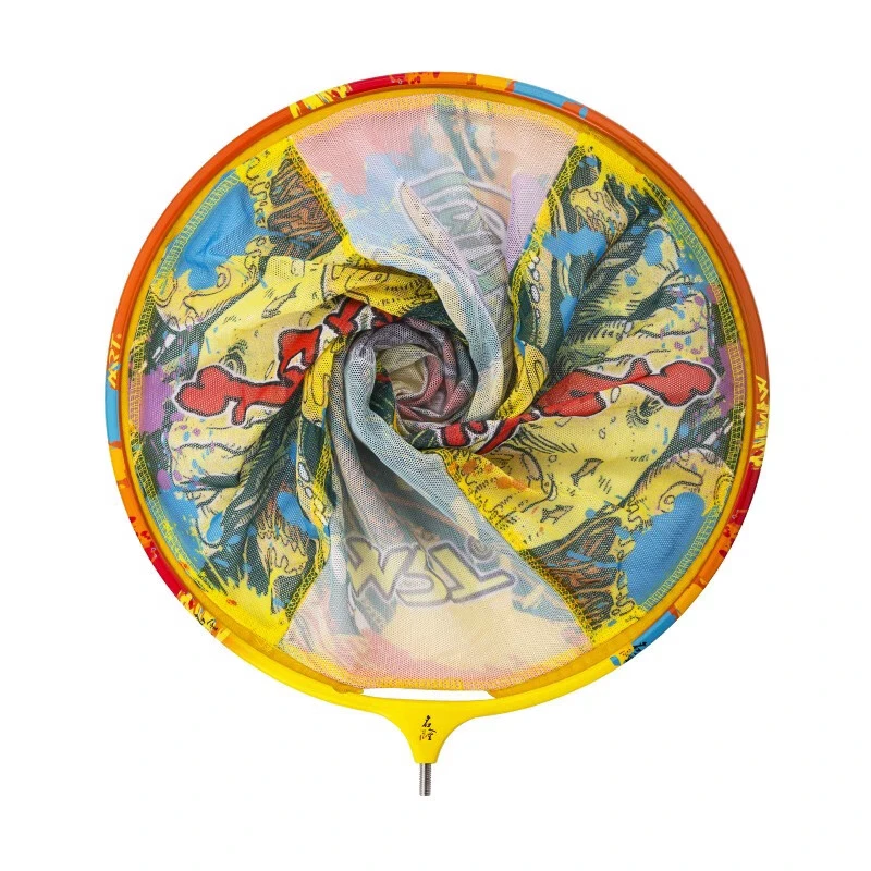 MRT名人堂炫彩黄一体抄网头纳米加厚交叉网布防挂钩速干竞技比赛