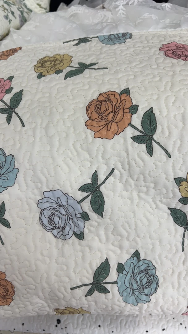 床盖三件套   彩色玫瑰