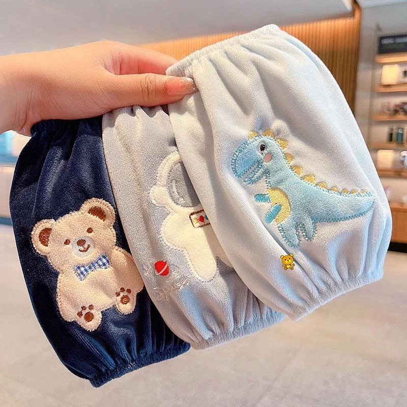 1一3岁男宝宝袖套儿童男孩秋冬季羽绒服护袖男童防脏可爱手袖2岁