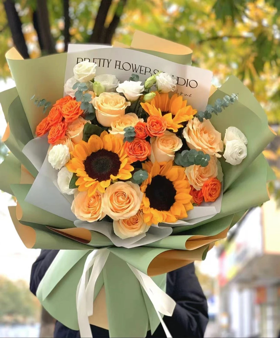 全国鲜花同城配送向日葵花束玫瑰花束乔迁花束生日鲜花送花