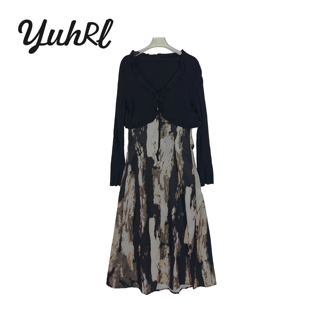 【小云总专属】连衣裙套装显瘦气质长袖国风裙子#TZ8012