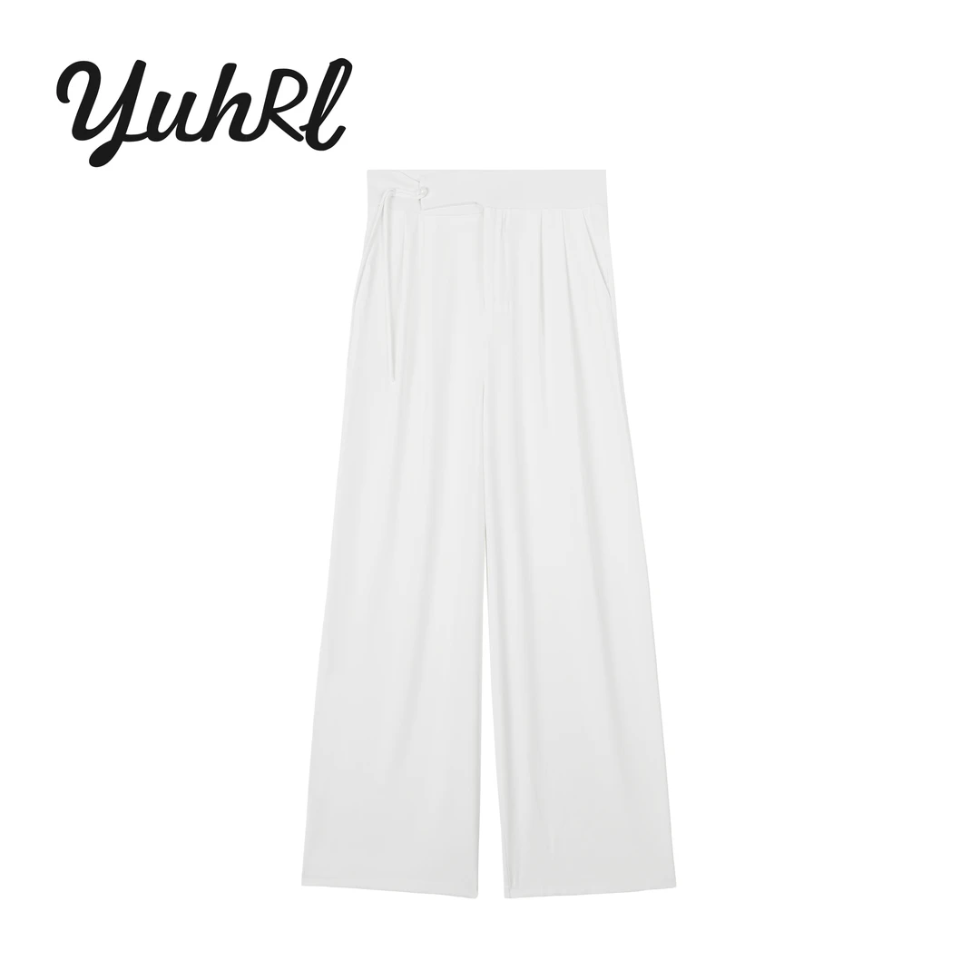 【诗语专属】夏季时尚休闲百搭高腰阔腿裤#60020