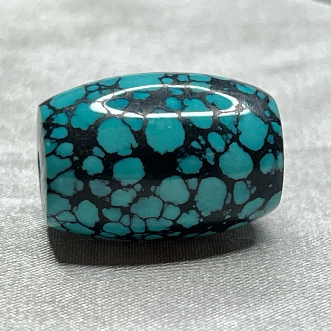 高品质网花桶珠，尺寸14.8x20.9mm重8克