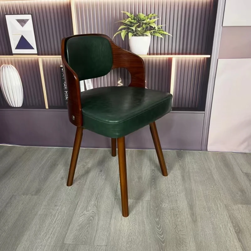 旋转家用实木桌椅子电脑轻奢餐厅餐椅儿童学习椅化妆餐椅凳子转椅