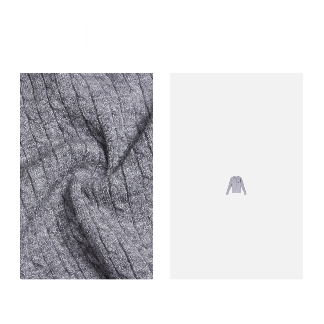 凯特丝蓓418#针织开衫女秋装2024年新款单排扣长袖圆领开衫百搭