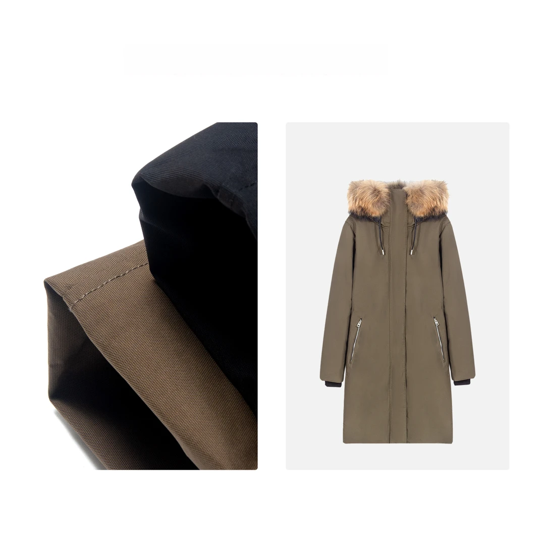 凯特丝蓓372#工装风二合一百搭显瘦女士领收腰羽绒服