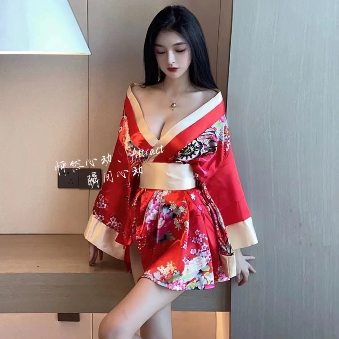 【品为】成人v领性感二次元开衫睡裙脱诱惑激情成人长袖