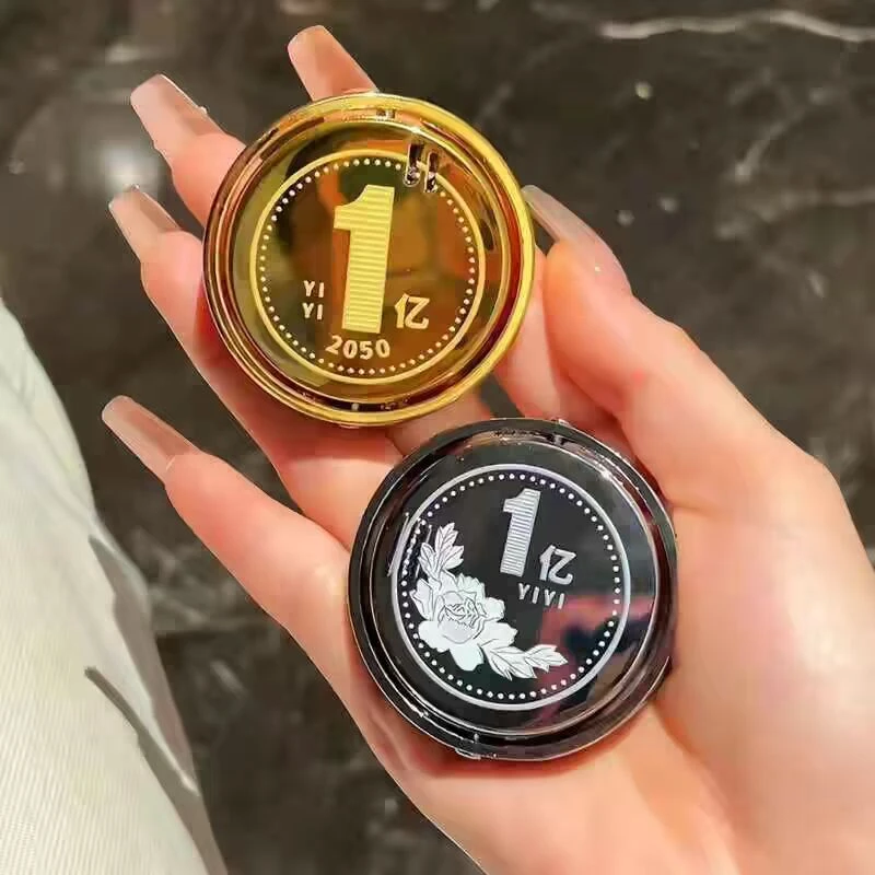 网红新款转大钱硬币模型充气打火机个性一亿圆形解压旋转送礼男友