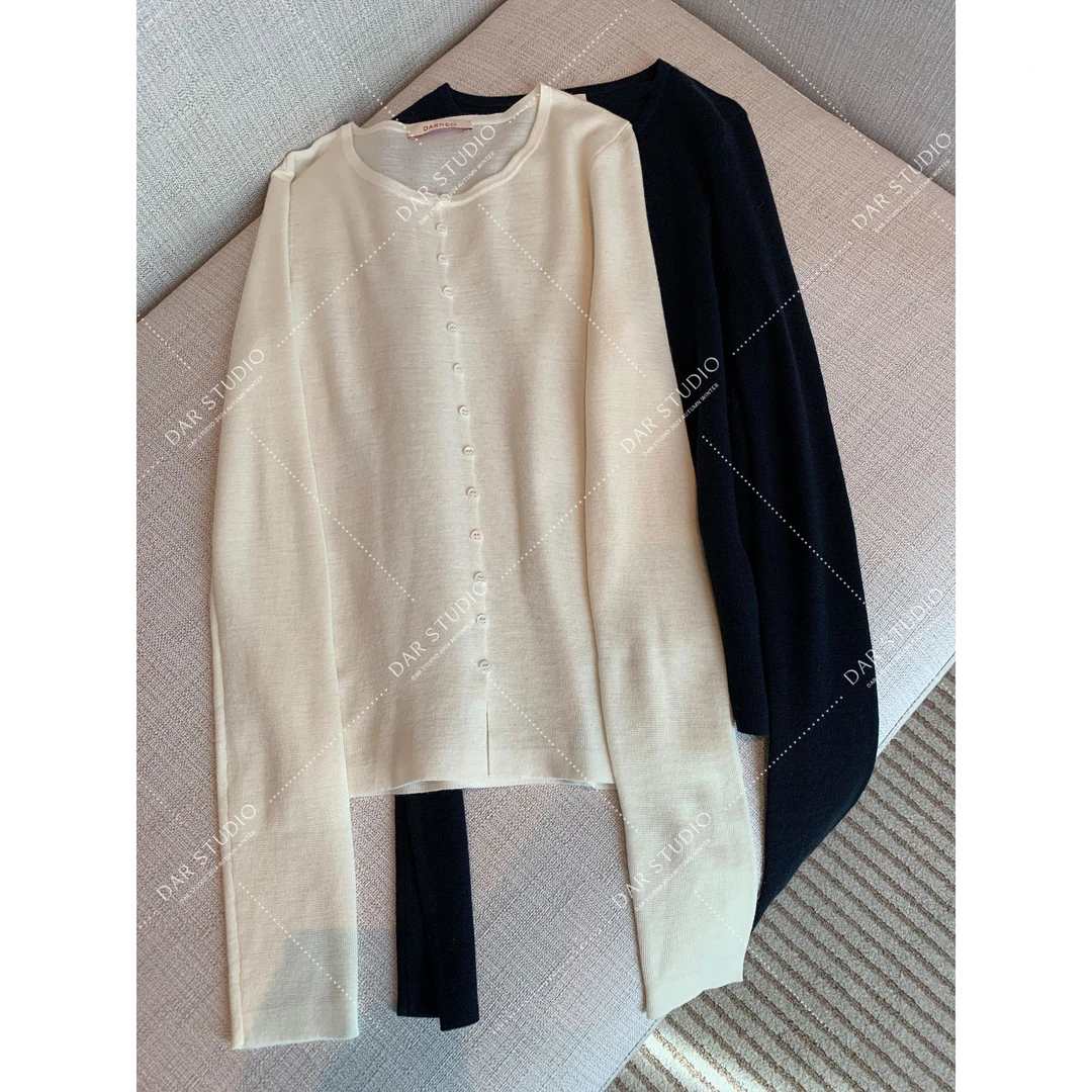 DAR STUDIO 深圳货【单排扣针织】50羊毛秋冬新款扣子针织衫88142