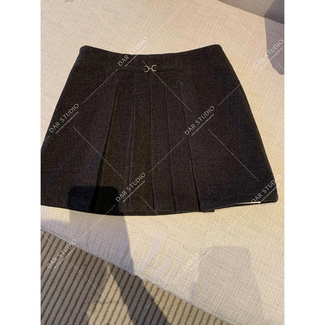 DAR STUDIO 深圳货【百褶裙】2024秋冬新款极简百搭半身裙 11806