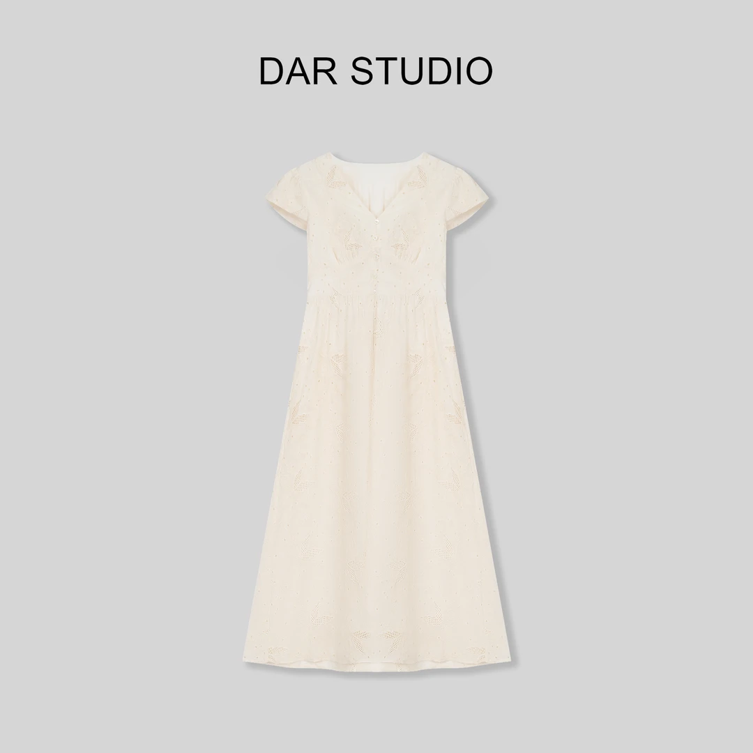 DAR STUDIO 2024夏季新款重工刺绣连衣裙85490
