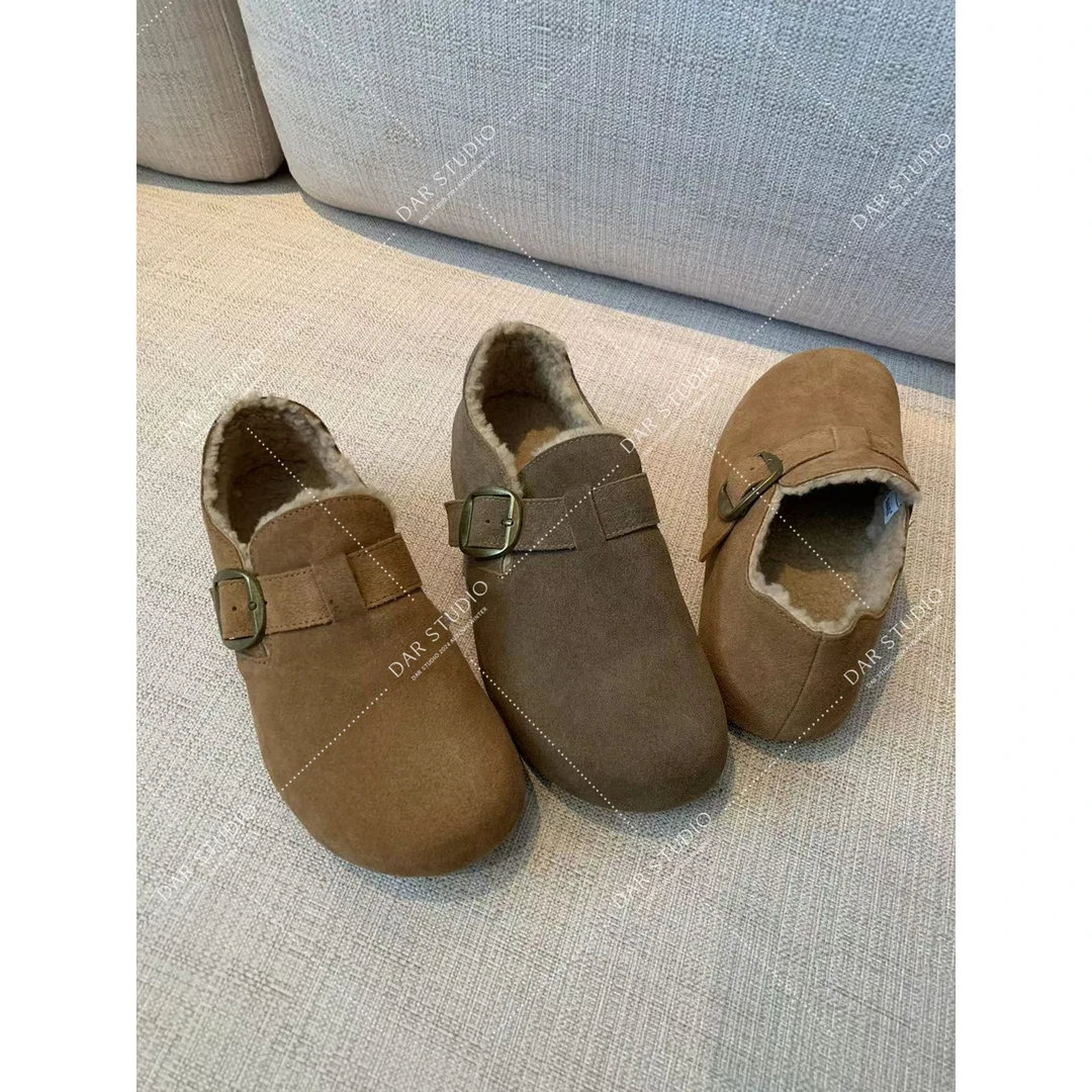 DAR STUDIO 【全包博肯】 2024绒皮+羊羔毛时尚博肯休闲鞋 60602