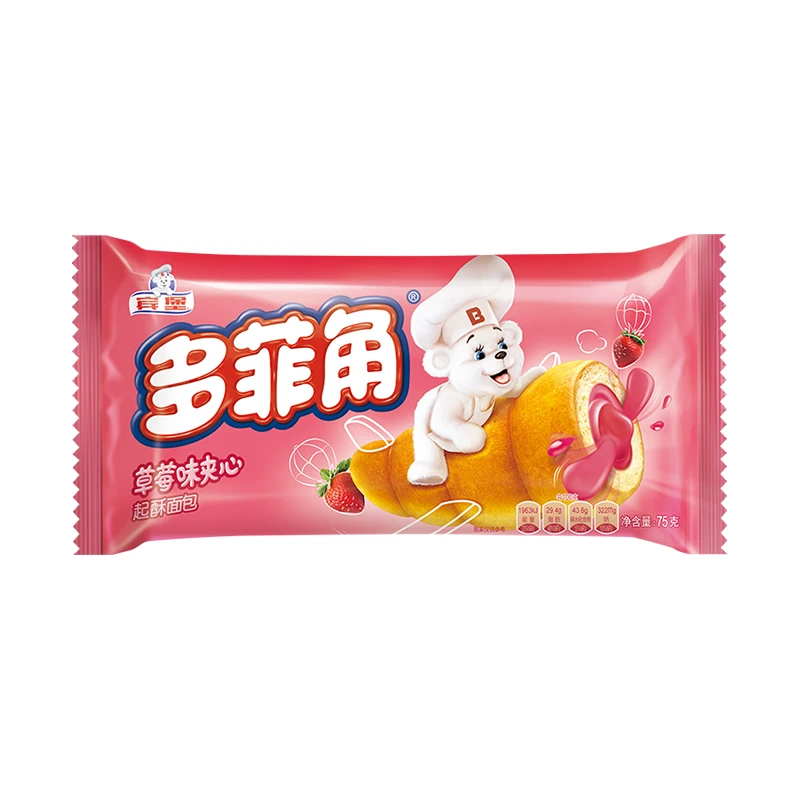 宾堡多菲角草莓味夹心面包 75g