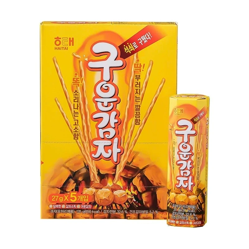 【小梅花专属】韩国进口烤薯棒饼干135g（5*27g）