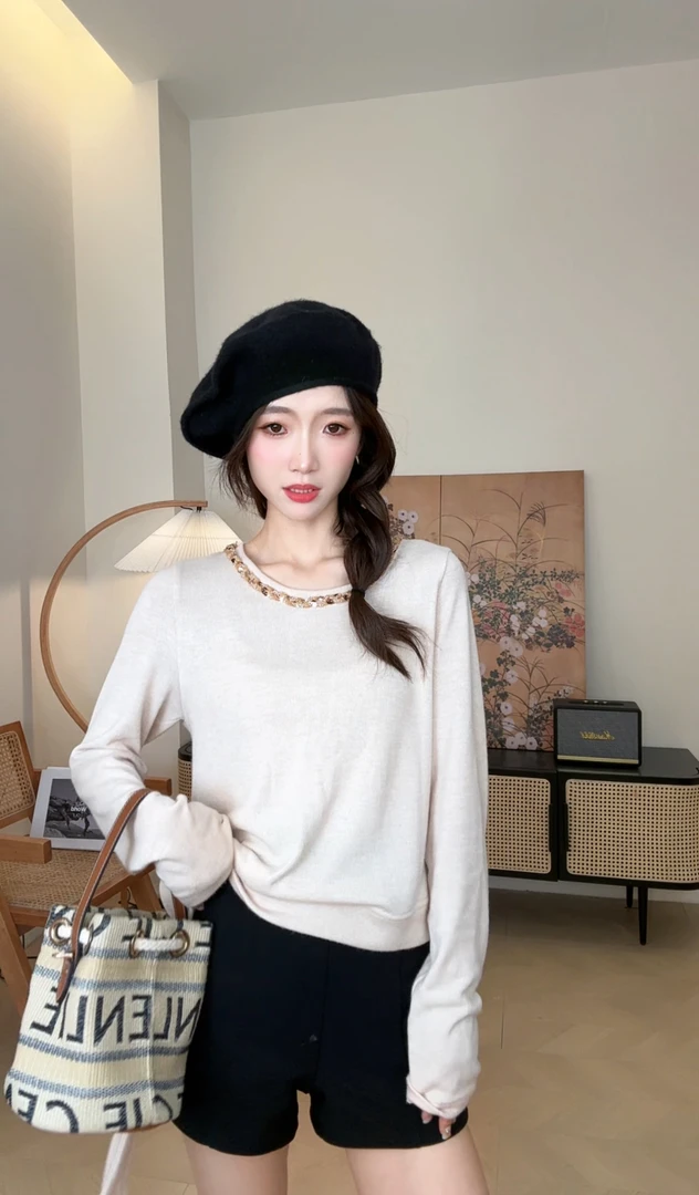 【随性松弛打底衫】原创设计师女装法式复古日常可