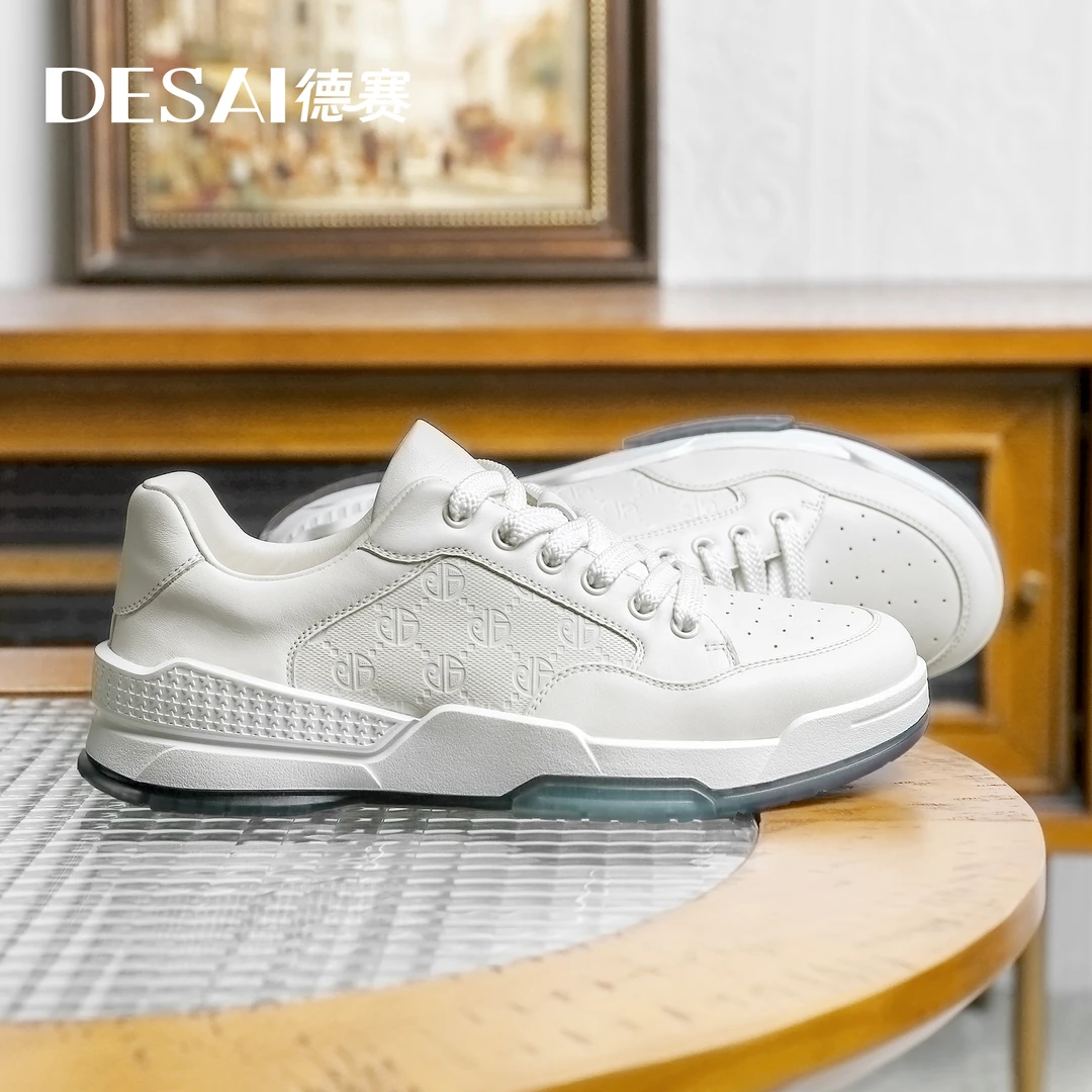 【德赛科技二代】时尚百搭运动休闲潮鞋软底低帮系带透气男款鞋子