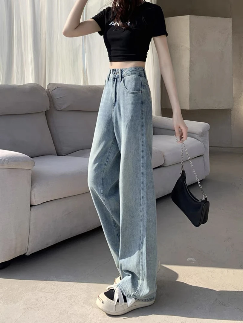 【乔】A-05【十三行】【孤品】牛仔裤法棍微喇直筒哈伦老爹烟管阔腿