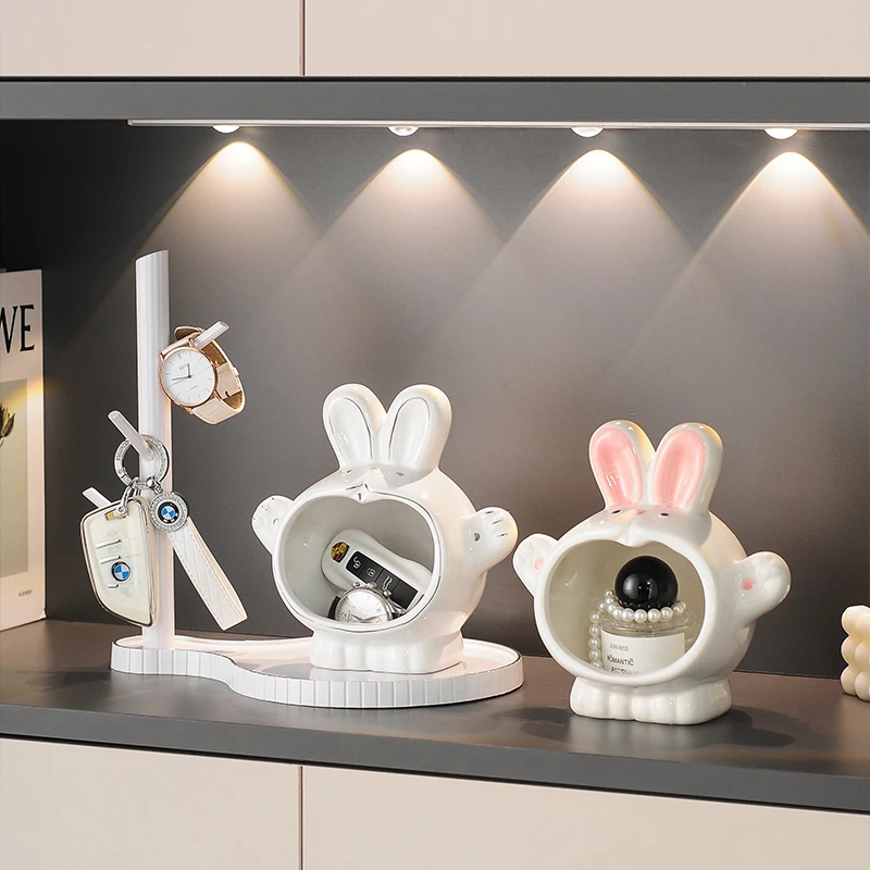 轻奢家居收纳摆件装饰品简约陶瓷客厅入户玄关摆设工艺品乔迁礼品