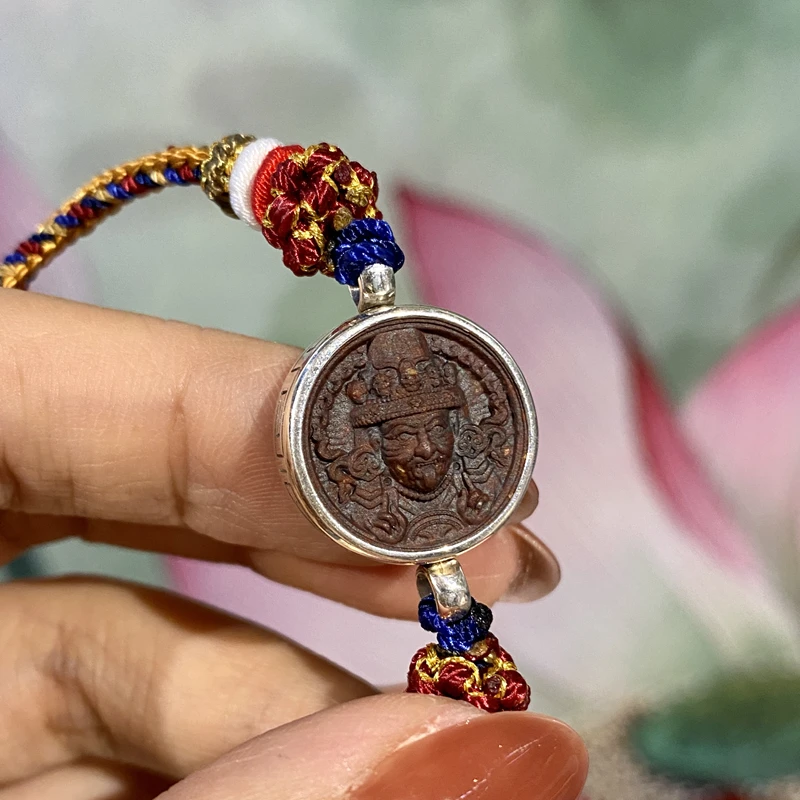 壹善缘城随身佩戴非遗传承双面药擦擦扎基手工包银带项链1.8cm套