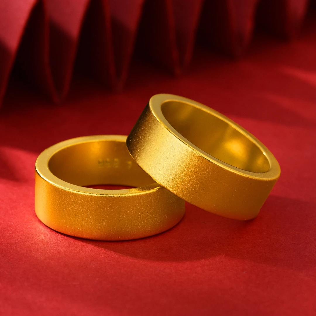 合金戒指 平面闭口戒指 （点击选圈口）  情侣时尚光面古法简约