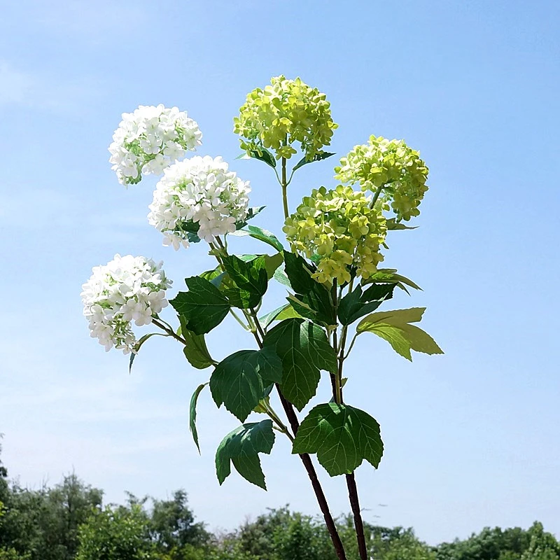 花仙悦影轻奢简约木绣球3头雪球花仿真花假花家居餐厅软装婚庆花