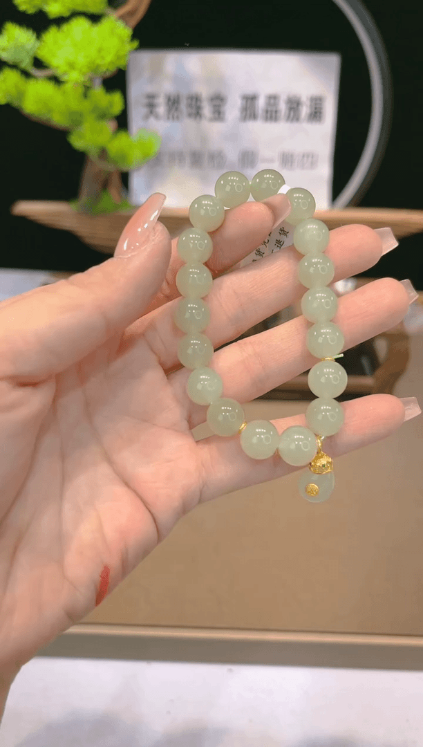 【闪购商品】和田玉手链银S925镶嵌317