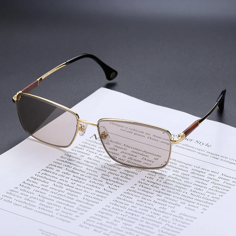 晶工匠天然水晶眼镜男高清茶水晶太阳镜墨镜纯钛镜框真水晶石头镜