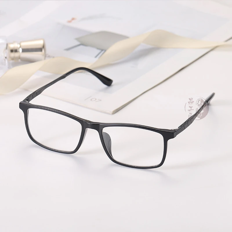 晶工匠天然水晶石老花镜男款高清老人东海耐磨老光眼镜板材全框款