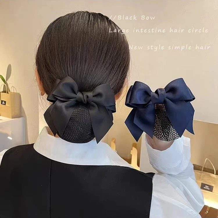 非金属发饰 头花女职业护士发网套新款高级银行酒店发夹蝴蝶结